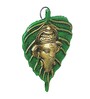 Modern Green Metal Ganesha Wall Art