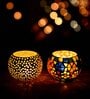 Mordern Multicolor Glass (Set of 2) Tea Light Holder