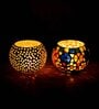 Mordern Multicolor Glass (Set of 2) Tea Light Holder