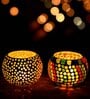 Mordern Multicolor Glass (Set of 2) Tea Light Holder