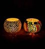 Mordern Multicolor Glass (Set of 2) Tea Light Holder