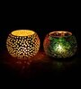 Mordern Multicolor Glass (Set of 2) Tea Light Holder