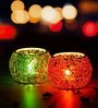 Mordern Multicolor Glass (Set of 2) Tea Light Holder