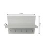Mordern White Mapple Engineered wood 5 Hooks Key Holder
