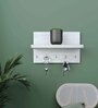 Mordern White Mapple Engineered wood 5 Hooks Key Holder