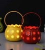 Mordern Yellow Iron (Set of 2) Tea Light Holder