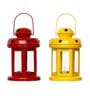 Mordern Yellow Iron (Set of 2) Hanging Tea Light Holder