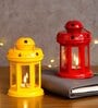 Mordern Yellow Iron (Set of 2) Hanging Tea Light Holder
