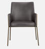 Morgan Leatheratte Arm Chair in Grey  Colour