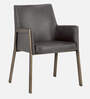 Morgan Leatheratte Arm Chair in Grey  Colour