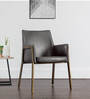 Morgan Leatheratte Arm Chair in Grey  Colour