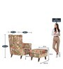 Morgen Wing Chair with Ottoman in Multi Colour