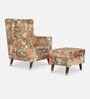 Morgen Wing Chair with Ottoman in Multi Colour