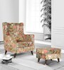 Morgen Wing Chair with Ottoman in Multi Colour