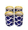 Moroccan 150ml Blue & White (Set of 4) Ceramic Everyday Glass