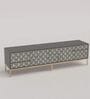 Moroccan Bone Inlay TV Console In Grey Colour