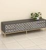 Moroccan Bone Inlay TV Console In Grey Colour