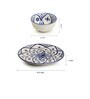 Moroccan Floral 8 Piece Ceramic Dinner Set