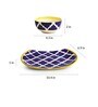 Moroccan Meals 8 Pcs Blue & White Ceramic Dinnerware Set