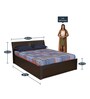Morocco Queen Size Bed with Storage in Wenge Finish