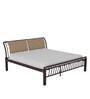 Morpheus King Size Bed in Shell Wine Red Colour