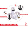 Morphy Richards Aero Mixer Grinder 500-Watt with 3 Jars in White Colour