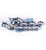 Morrocan Blue & White Stoneware (Set of 15) Teaware Set