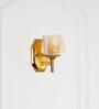Morvah Metal & Glass Wall Light (Amber)