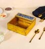 Mosaic Blue & Gold MDF Wood Tissue Holder