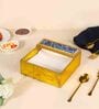 Mosaic Blue & Gold MDF Wood Tissue Holder