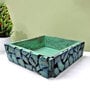 Mosaic Mint Green  Handpainted  Wood 11 inch (Big) Serving Tray