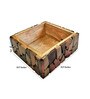 Mosaic Natural Brown  Handpainted 11 inch Wood6 Serving Tray