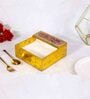 Mosaic Rain Blue & Gold MDF Wood Tissue Holder