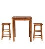Mosaic Sheesham Wood Bar Table Set in Rustic Teak Finish