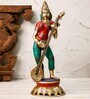 Mosaic Standing Saraswati Strums On Her Veena Brass Religious Idol