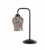 Mosiac Multicolour Glass Shade Study Lamp With Black Base