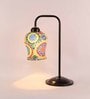 Mosiac Multicolour Glass Shade Study Lamp With Black Base