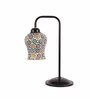 Mosiac Multicolour Glass Shade Study Lamp With Black Base