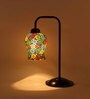 Mosiac Multicolour Glass Shade Study Lamp With Black Base