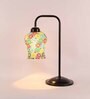 Mosiac Multicolour Glass Shade Study Lamp With Black Base