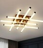 Mosica 85cm Smart LED Chandelier, Interlocking Geometric Rings, Height Adjustable Ceiling Light, Google Alexa Compatible, 3 Light Modes, Luxury Pendant Light for Living Room Bedroom Hall