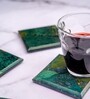 Moss Agate Square Coasters