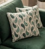 Moss Polyester Abstract 16x16 inches Cushion Covers Set of 2