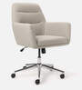 Mosto Leatherette Guest Chair In Light Grey  Colour
