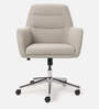 Mosto Leatherette Guest Chair In Light Grey  Colour