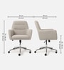 Mosto Leatherette Guest Chair In Light Grey  Colour
