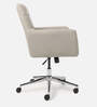 Mosto Leatherette Guest Chair In Light Grey  Colour