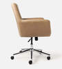 Mosto Leatherette Guest Chair In Tan  Colour