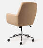 Mosto Leatherette Guest Chair In Tan  Colour
