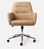Mosto Leatherette Guest Chair In Tan  Colour